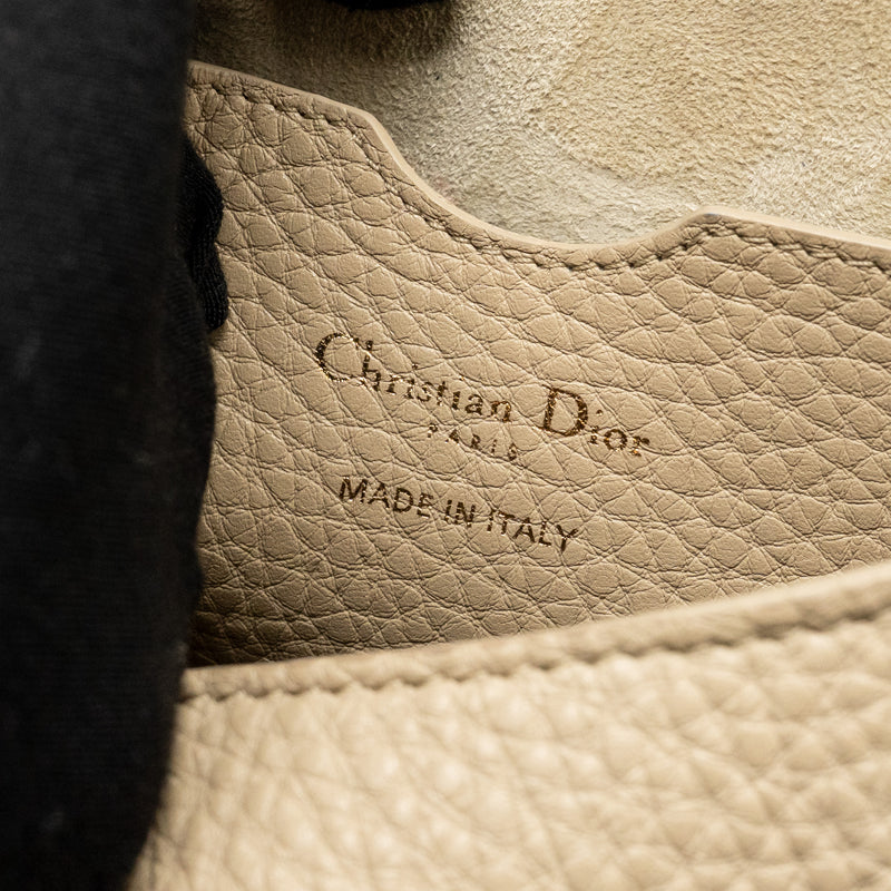 Dior Large Bobby Bag Grained Calfskin Beige GHW