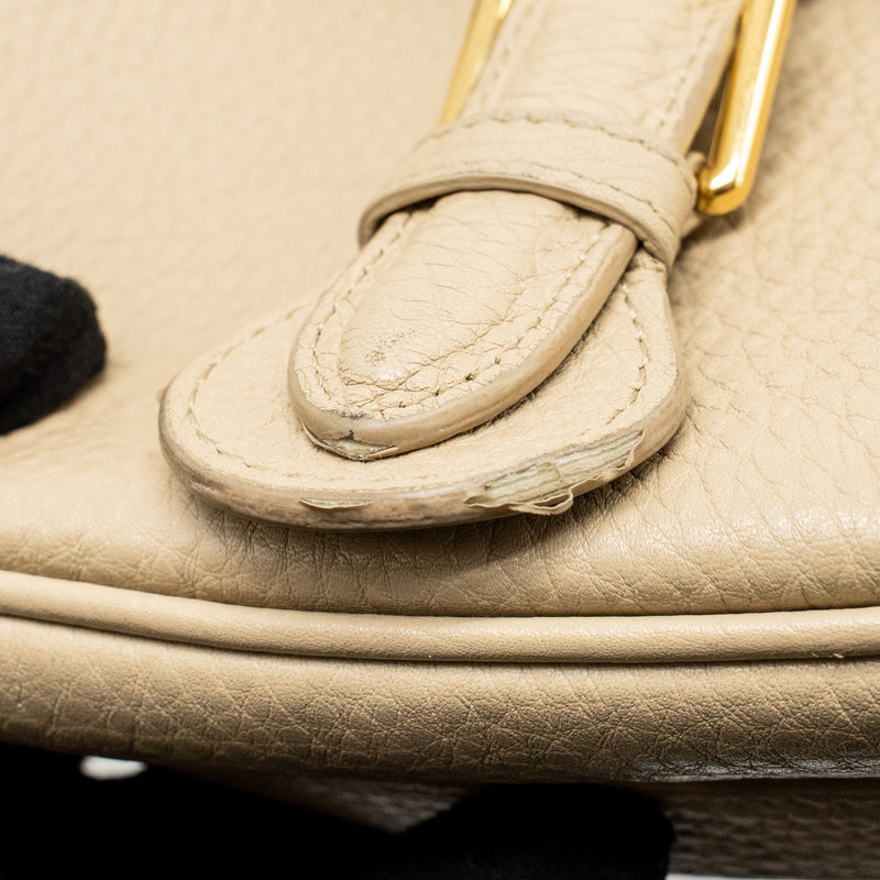 Dior Large Bobby Bag Grained Calfskin Beige GHW