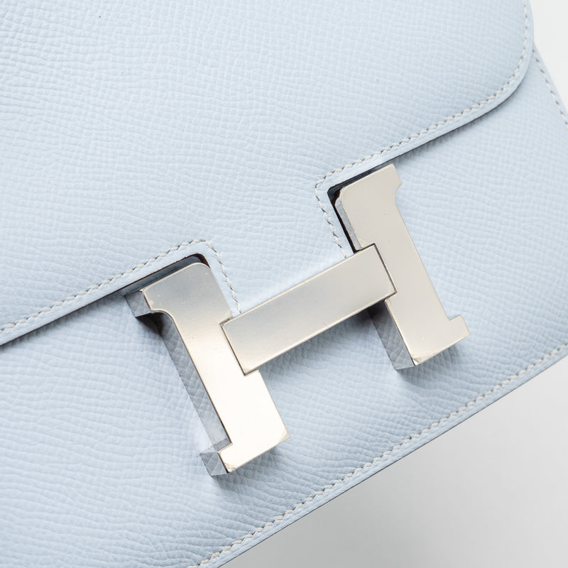 HERMES Mini Constance Epsom Blue Brume SHW Stamp Y