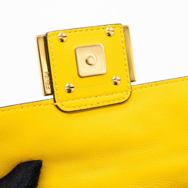 Fendi Mini Baguette Bag Nappa Lambskin Yellow GHW