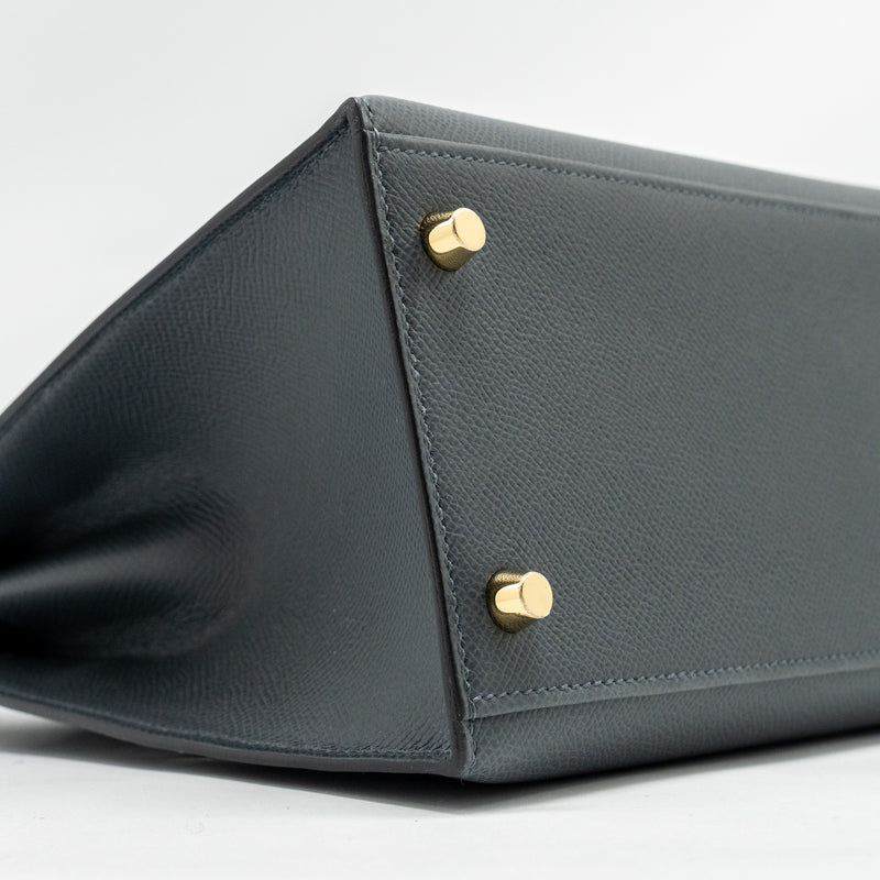 Hermes Kelly 28 epsom Gris Misty LGHW stamp W