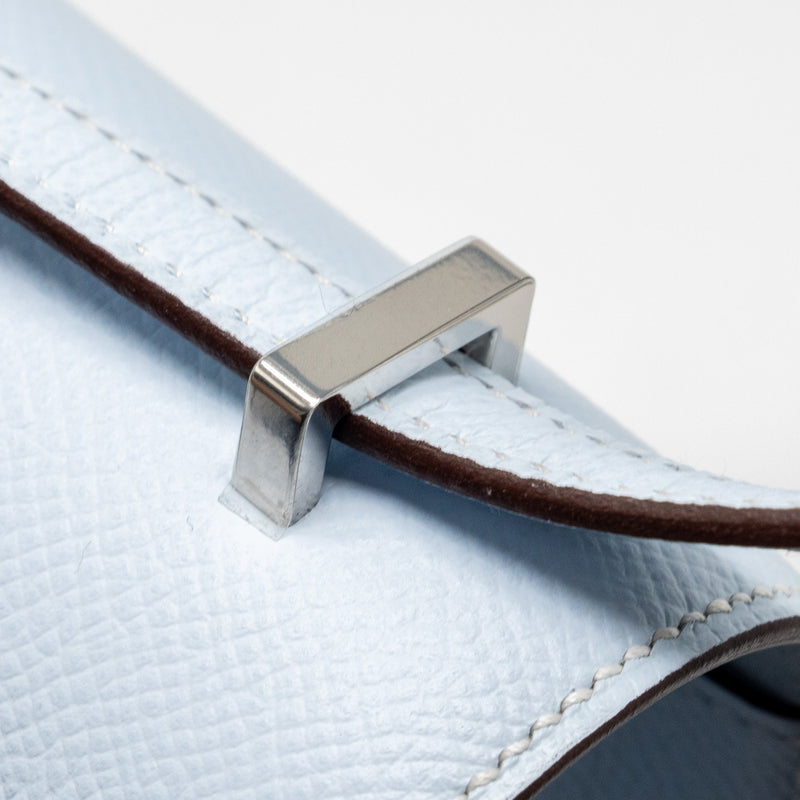 HERMES Mini Constance Epsom Blue Brume SHW Stamp Y