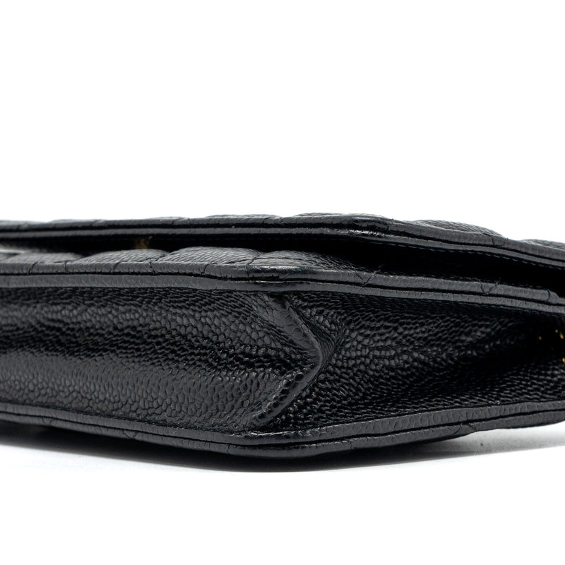 Chanel classic wallet on chain caviar black GHW