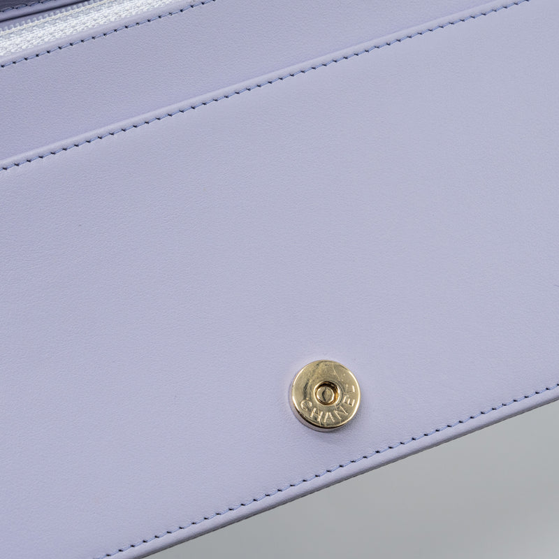 Chanel boy wallet on chain caviar lialic / light purple LGHW (microchip)