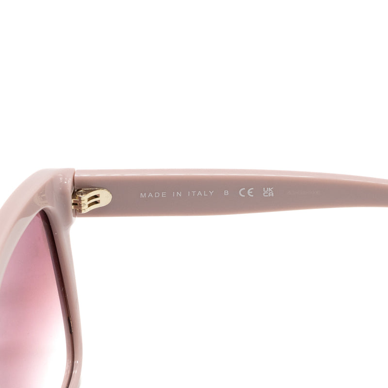 Chanel sunglasses with pearl chain pink