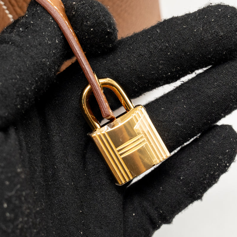 Hermes Picotin 18 Lock Bag Clemence Gold GHW Stamp K