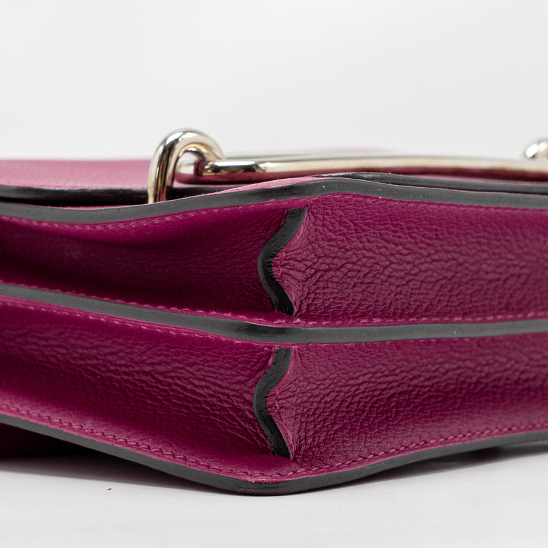 Hermes Mini Roulis Evercolor Rose Purple SHW Stamp A