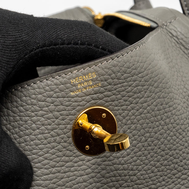 Hermes Lindy 26 Clemence 0L Gris Meyer GHW Stamp U