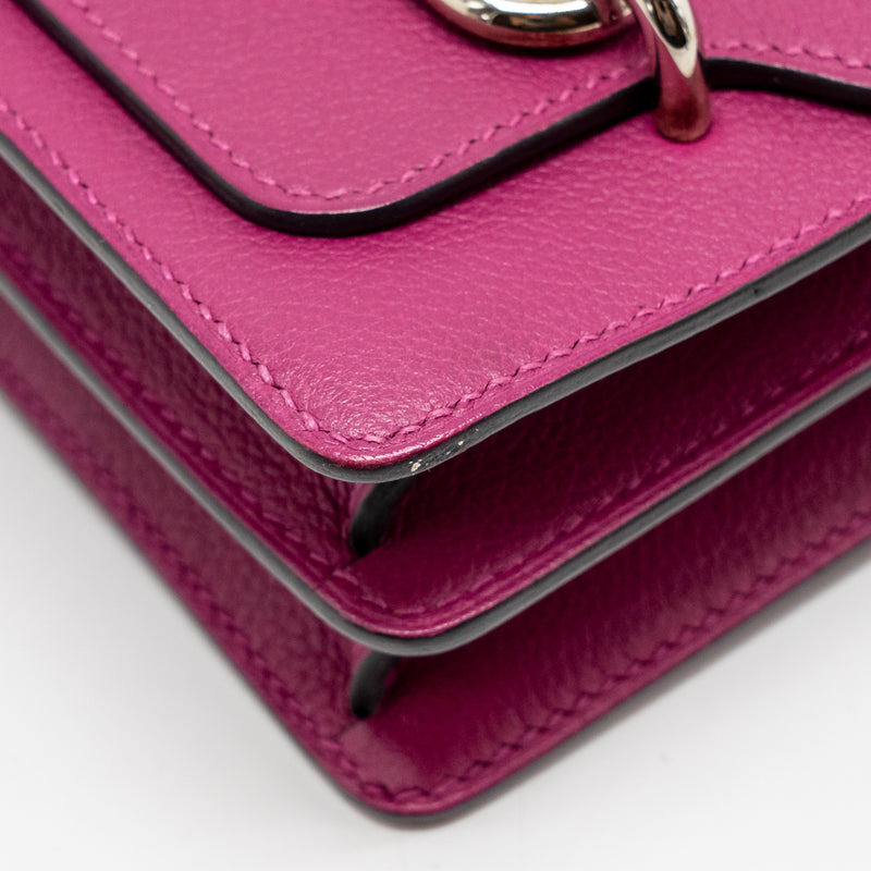 Hermes Mini Roulis Evercolor Rose Purple SHW Stamp A