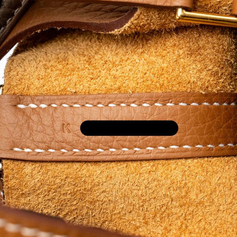 Hermes Picotin 18 Lock Bag Clemence Gold GHW Stamp K