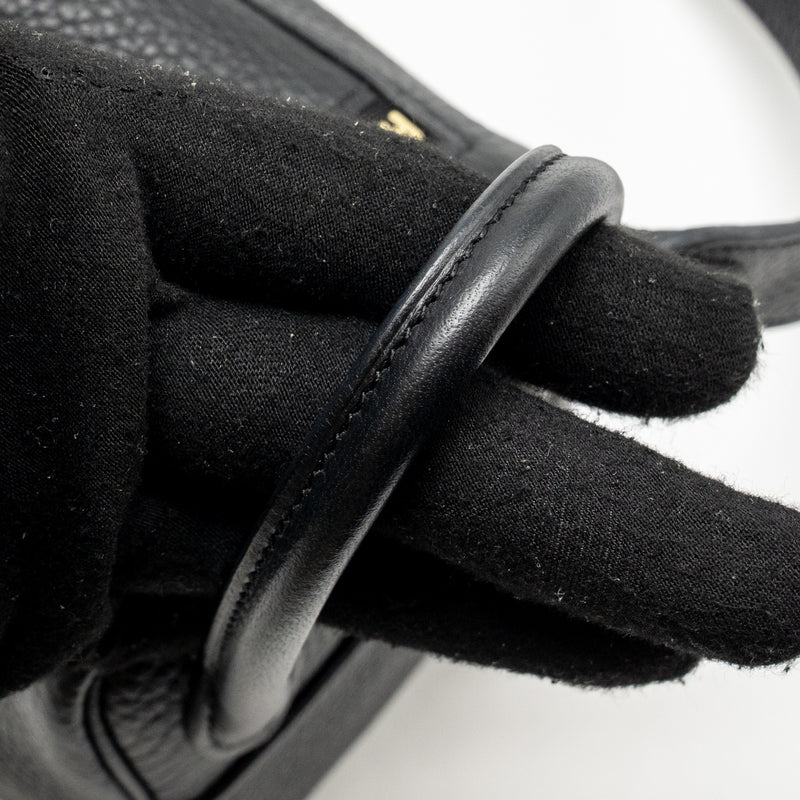 Hermes Mini Lindy Clemence Black GHW Stamp B