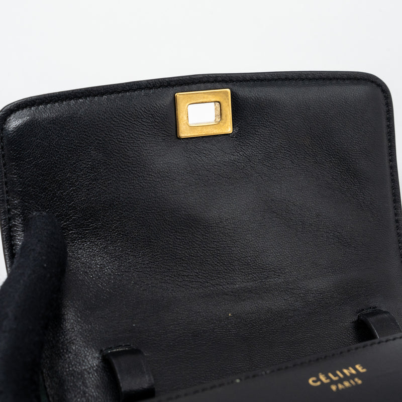 Celine mini classic box bag calfskin Black GHW
