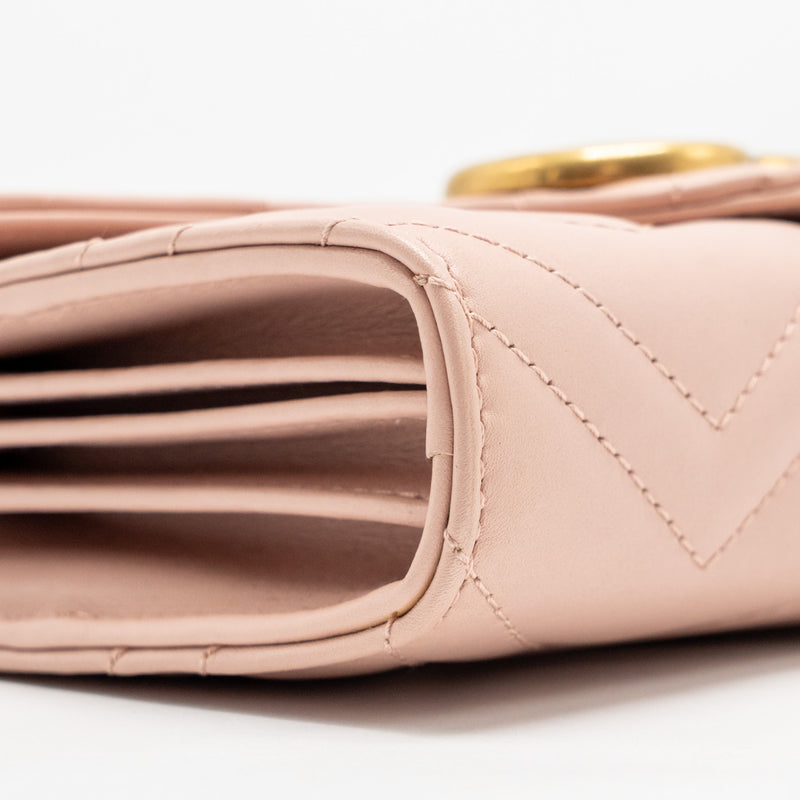 Gucci GG Marmont Wallet On Chain Calfskin Pink GHW