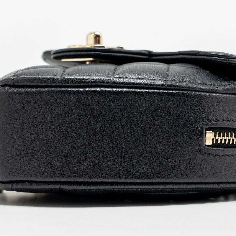 Chanel heart belt bag lambskin black LGHW