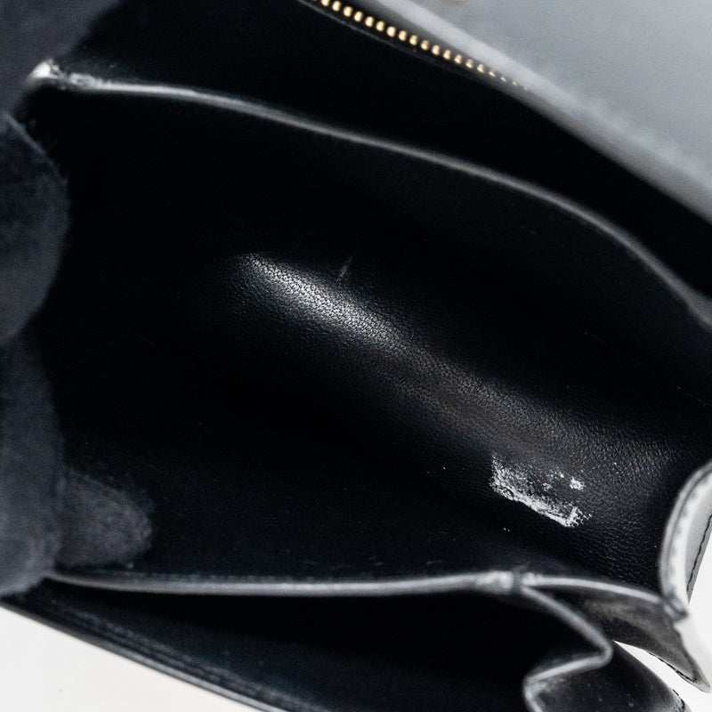 Celine mini classic box bag calfskin Black GHW