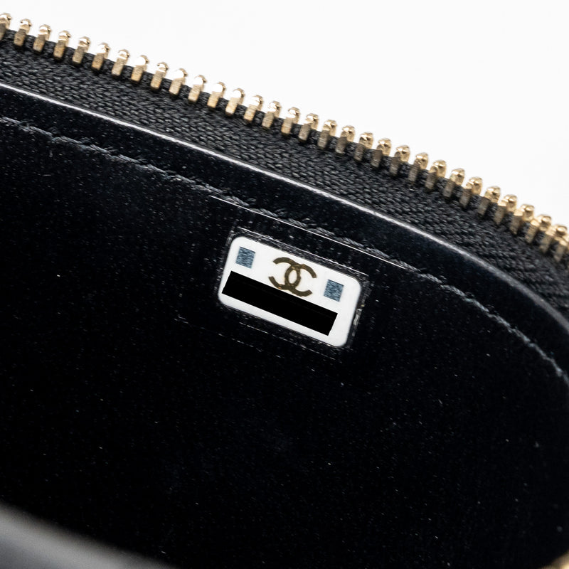 Chanel Top Handle Mini Vanity Case with Chain Lambskin Black GHW (Microchip)