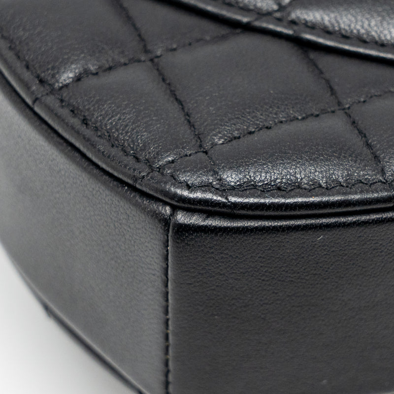 Chanel heart belt bag lambskin black LGHW
