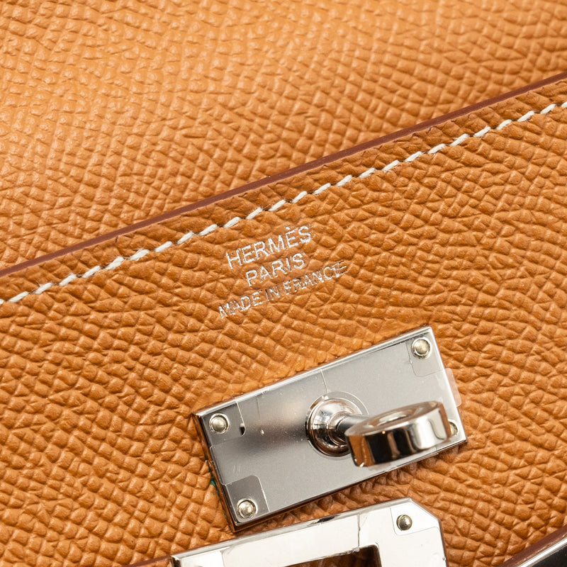 Hermes Kelly Long wallet Epsom gold SHW Stamp C