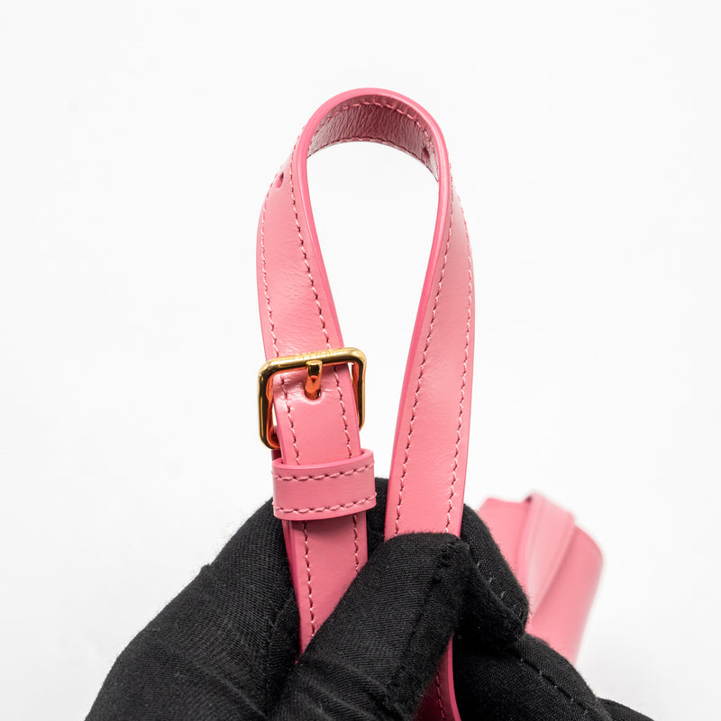 CELINE Triomphe Shoulder Bag Shiny Calfskin Flamingo GHW