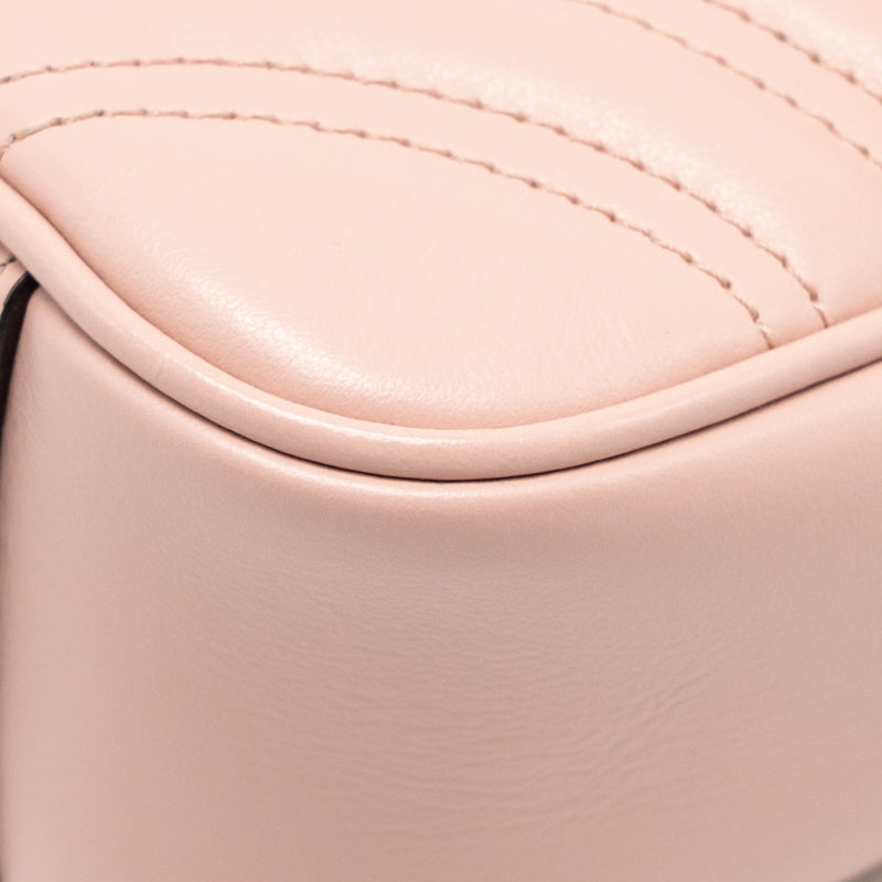 Gucci Small GG Marmont Shoulder Bag Calfskin Pink GHW