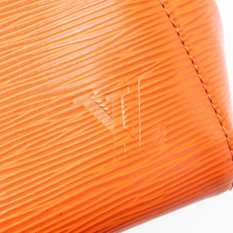 Louis Vuitton top handle tote bag epi orange SHW