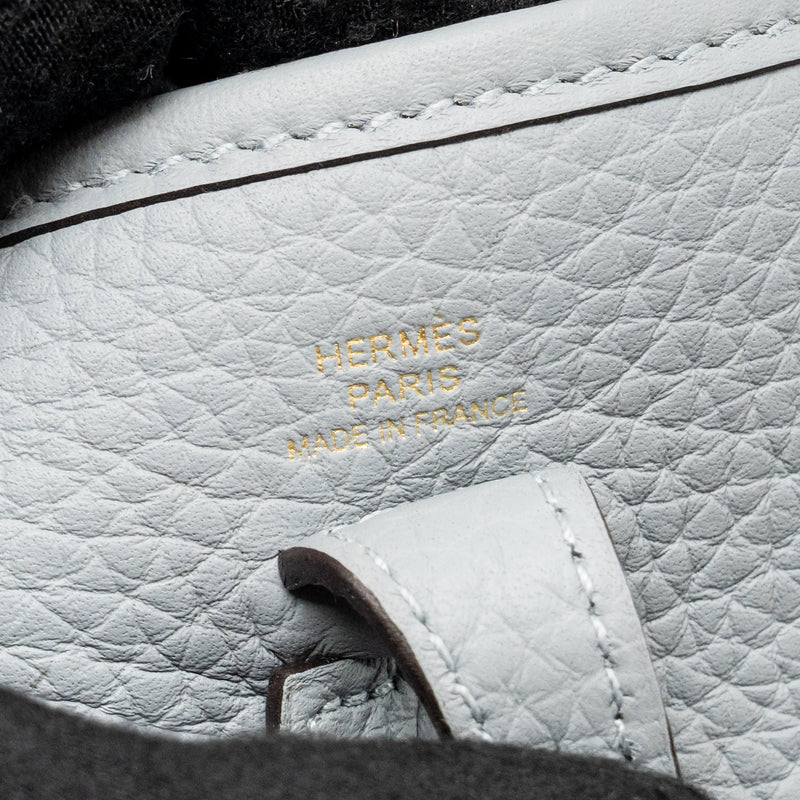 Hermes mini evelyne clemence gris pantin LGHW Stamp K