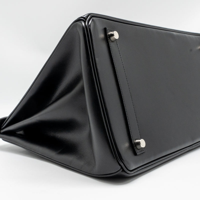 Hermes Birkin 35 Box Black SHW Stamp Square I