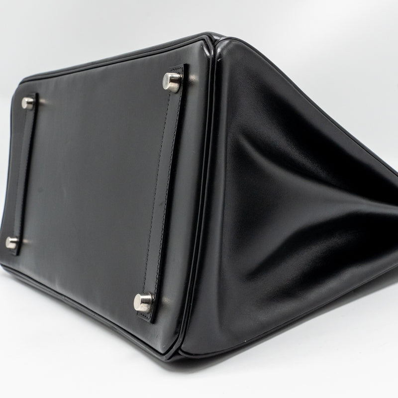 Hermes Birkin 35 Box Black SHW Stamp Square I