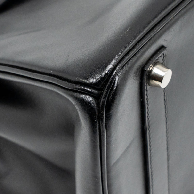 Hermes Birkin 35 Box Black SHW Stamp Square I