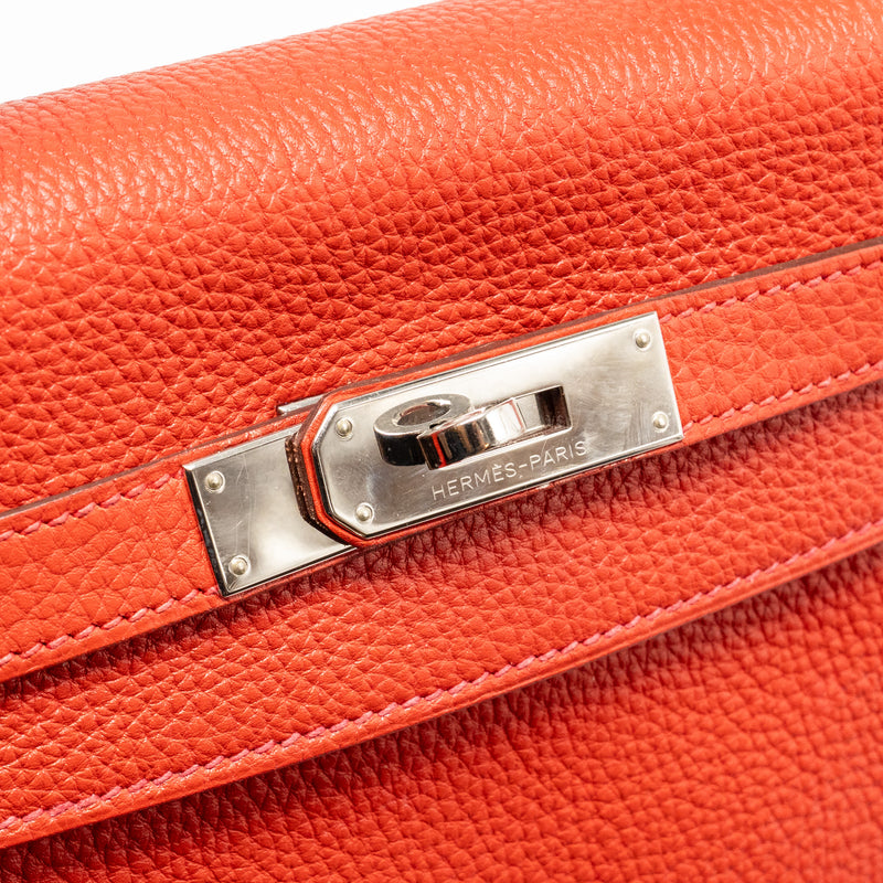 Hermes kelly 32 togo red SHW stamp square F