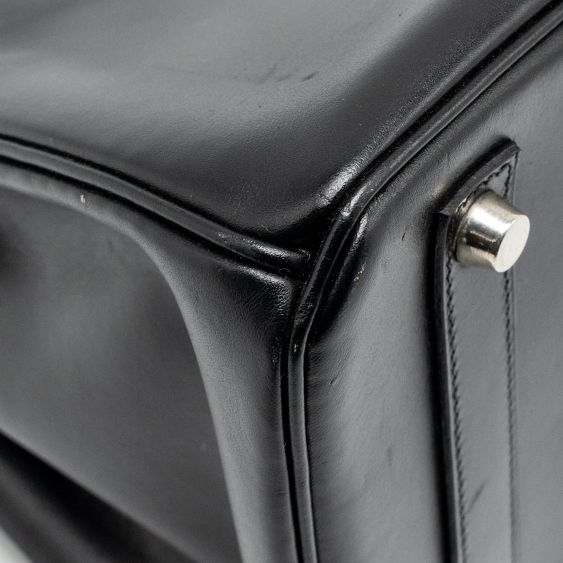 Hermes Birkin 35 Box Black SHW Stamp Square I