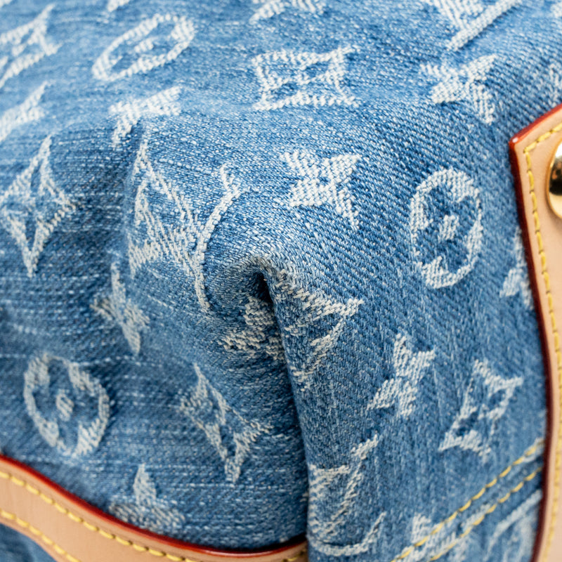 Louis Vuitton Carryall MM Monogram Denim Blue GHW