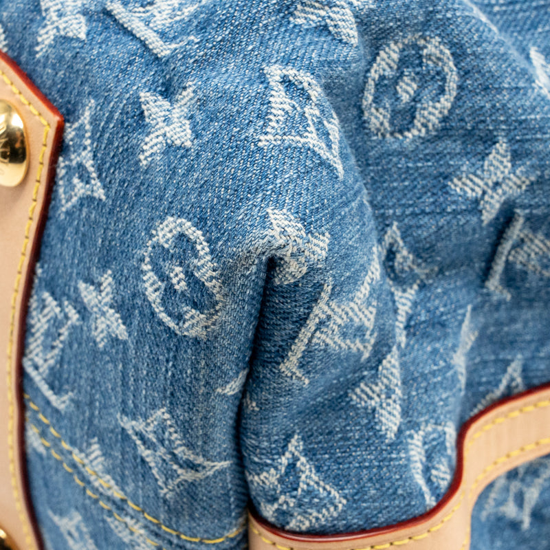 Louis Vuitton Carryall MM Monogram Denim Blue GHW