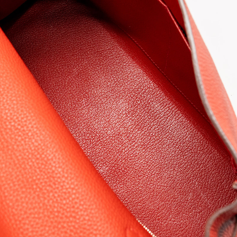 Hermes kelly 32 togo red SHW stamp square F