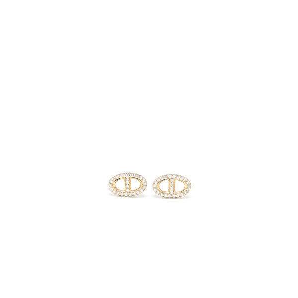 Hermes New Farandole Earrings Rose Gold Diamonds
