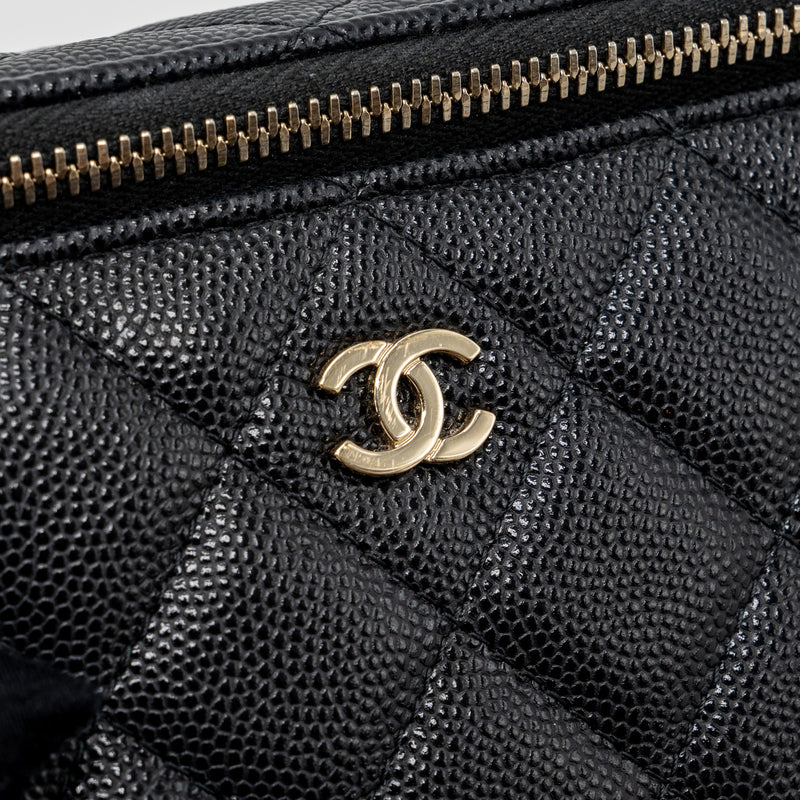 Chanel Long Vanity Case Caviar Black LGHW