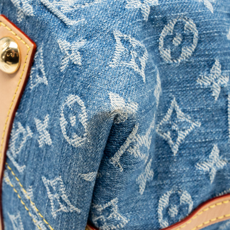 Louis Vuitton Carryall MM Monogram Denim Blue GHW