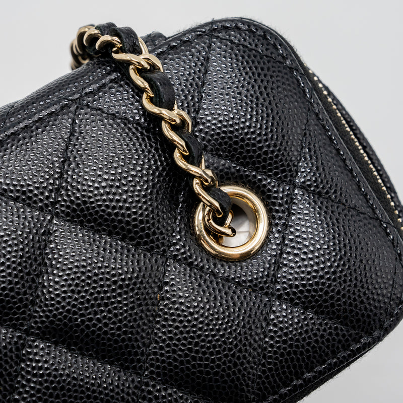 Chanel Long Vanity Case Caviar Black LGHW