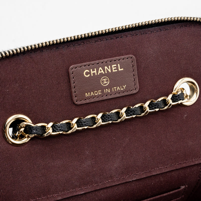 Chanel Long Vanity Case Caviar Black LGHW