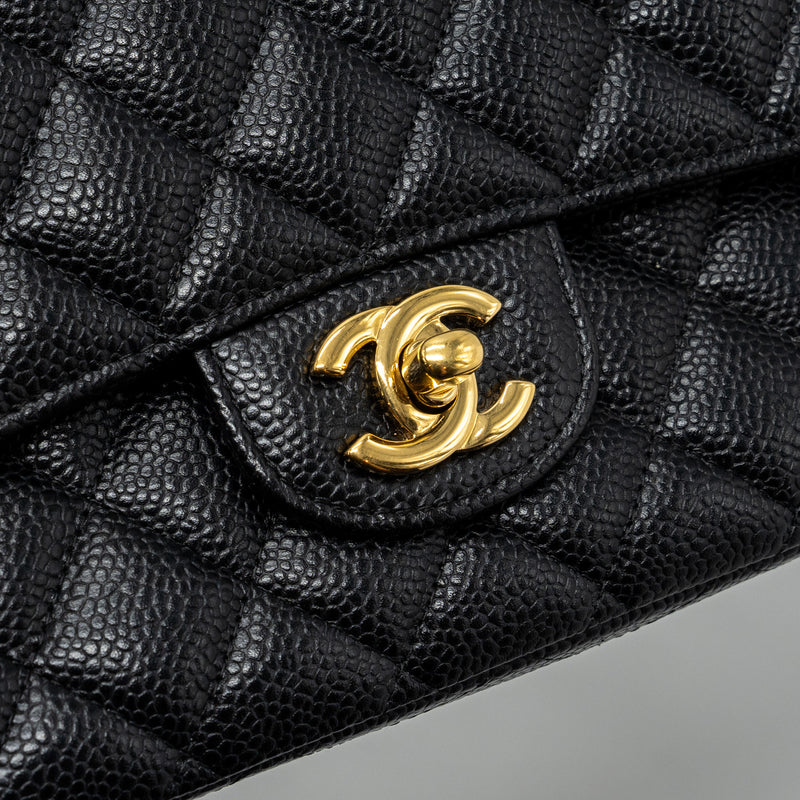 Chanel medium classic double flap bag caviar BLACK GHW