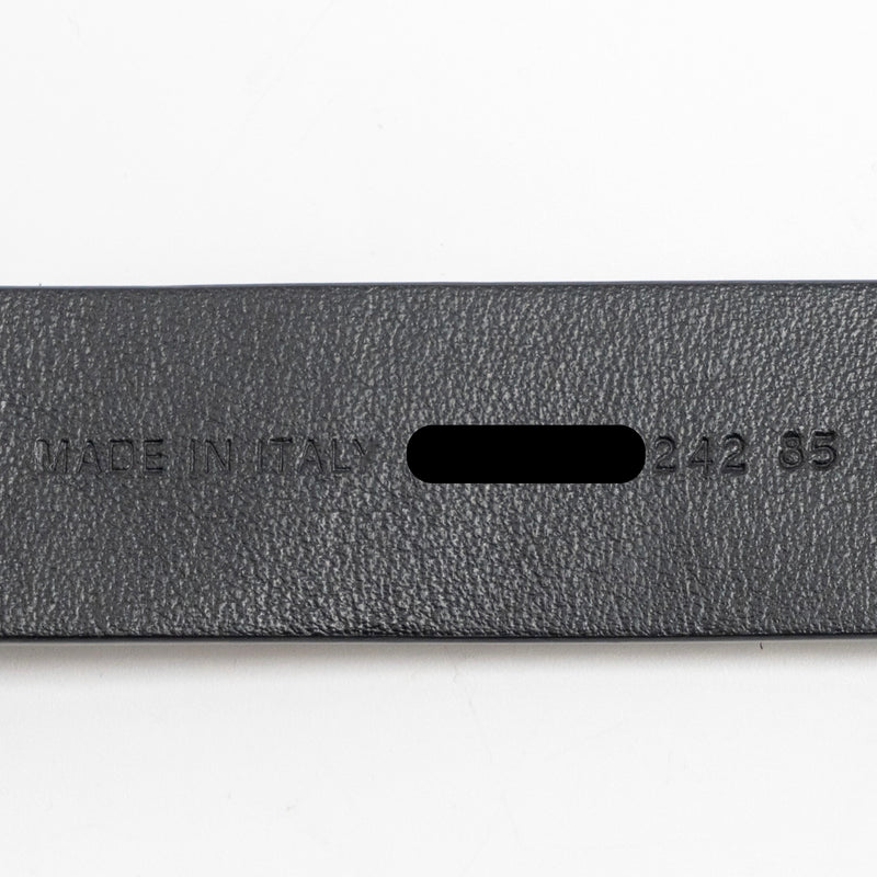 Dior Size 85 Crystal CD 25mm Belt Calfskin Black with Black Hardware