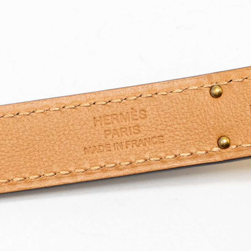 Hermes Kelly 18 Belt Epsom Etoupe GHW Stamp B