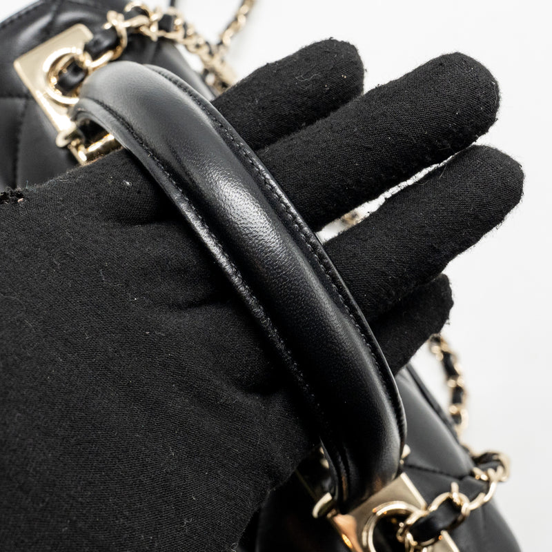 Chanel Top Handle Trendy CC Flap Bag Lambskin Black LGHW