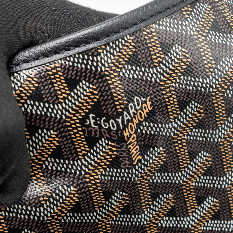 Goyard Boheme Hobo bag Goyardline canvas / calfskin black SHW