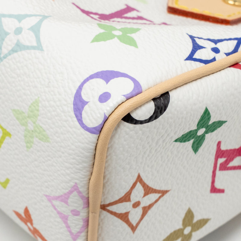 Louis Vuitton Takashi Murakami Nano Speedy Multicoloured Monogram Canvas White GHW