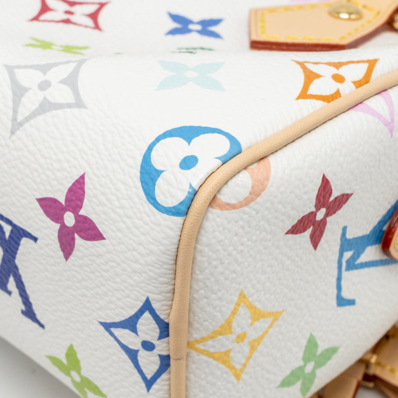 Louis Vuitton Takashi Murakami Nano Speedy Multicoloured Monogram Canvas White GHW