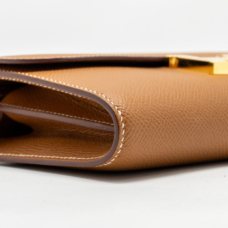 Hermes Constance To Go Epsom Gold GHW Stamp Z