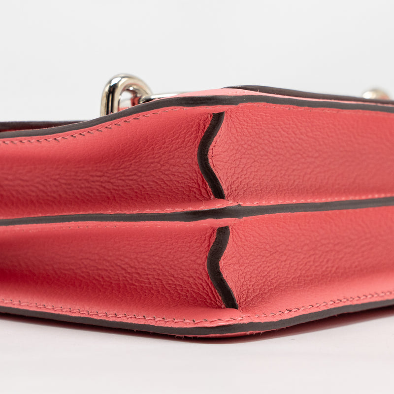Hermes Mini Roulis evercolor rose azalee SHW stamp C
