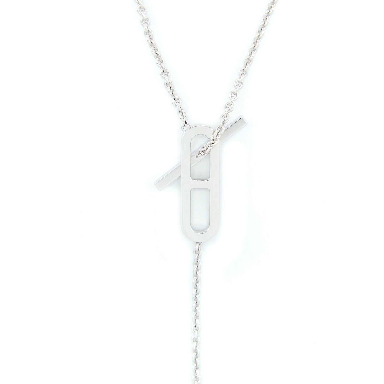 Hermès 18K Diamond Kelly Chaine Lariat Necklace - Lariat, Necklaces