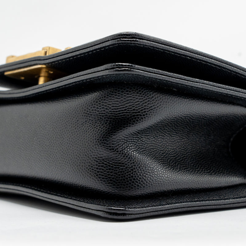Chanel Small Boy Bag Caviar Black GHW (Microchip)